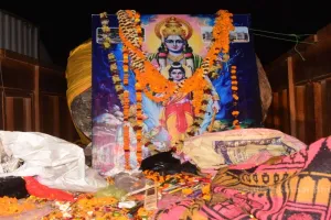 बस्ती में शालिग्राम शिला का हुआ स्वागत, लगे जय श्रीराम के नारे  