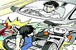 अमरोहा:  तेज रफ्तार कार ने बाइक को मारी टक्कर, हादसे में युवक की मौत