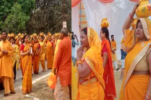 बाराबंकी: भव्य कलश यात्रा के साथ प्रारंभ हुआ गायत्री महायज्ञ