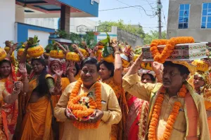बरेली: कलश यात्रा के साथ शुरू हुई श्रीमद्भागवत कथा