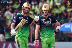 IPL 2023 :  ग्लेन मैक्सवेल-फाफ डू प्लेसी ने खेली शानदार पारी, राजस्थान ने आरसीबी को 189 रनों पर रोका 