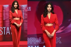 PHOTOS : रेड आउटफिट में सुहाना खान का दिखा खूबसूरत अंदाज, शाहरुख बोले- Love u my Lil Lady In Red!  