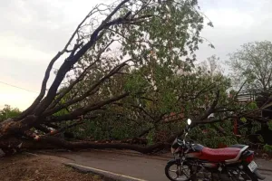 प्रयागराज : शहर में दिखा चक्रवाती तूफान, अचानक मौसम ने ली अंगड़ाई
