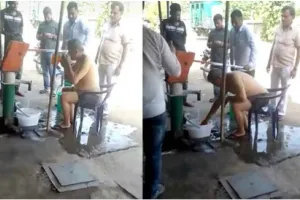 रुड़की: पूर्व मुख्यमंत्री हैंडपंप से क्यों कर रहे हैं स्नान? जानिए इधर 
