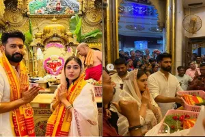 सिद्धिविनायक मंदिर दर्शन करने पहुंचे विक्की-सारा, गणपति बप्पा का लिया आशीर्वाद 