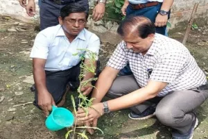 पर्यावरण संरक्षण : सीएचसी और पीएचसी में हुआ पौधरोपण