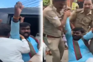 प्रयागराज : समाजवादी युवजन सभा ने हॉस्टल तोड़ने का किया विरोध, हुई गिरफ्तारी