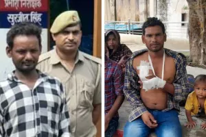 Kanpur Dehat : साढ़ू पर हमला कर भागे आरोपी ने पुलिस टीम पर झोंका फायर, तमंचे में कारतूस फंसने पर पकड़ा गया