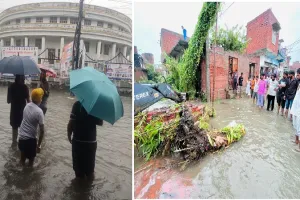 पानी-पानी हुआ रामपुर...सड़कों पर चली नाव, देखिए VIRAL VIDEO