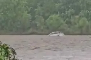 हल्द्वानी: शेर नाला में बही कार, चालक ने वाहन से कूद कर बचाई जान 