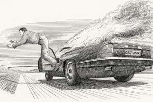 हल्द्वानी: टायर फटने से खाई में गिरी कार, चालक ने कूद कर बचाई जान