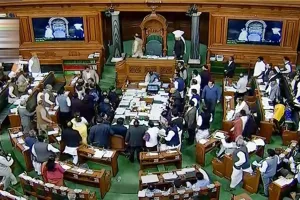 विपक्ष के हंगामे के कारण राज्यसभा की कार्यवाही तीसरी बार स्थगित