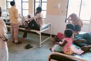 संभल: छुट्टा पशु को बचाने में पिकअप पलटी, चार बच्चों सहित सात घायल