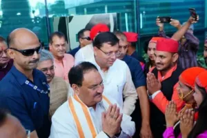 देहरादून: भाजपा राष्ट्रीय अध्यक्ष एक दिवसीय दौरे के लिए पहुंचे हरिद्वार