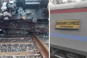 MP : एक्सप्रेस ट्रेन का इंजन सहित पावर कोच पटरी से उतरे, कोई हताहत नहीं