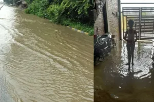 बाराबंकी: यत्र तत्र सर्वत्र पानी ही पानी, 8 घंटे की मूसलाधार बारिश से जनजीवन अस्त-व्यस्त