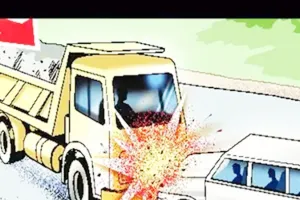 इटावा: अनियंत्रित ट्रक ने बाइक व आटो को रौंदा, दो की मौत, तीन गंभीर 