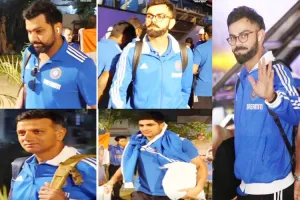 World Cup Cricket 2023: इंग्लैंड के खिलाफ मैच खेलने Team India पहुंची लखनऊ, Virat-Rohit के शोरों से गूंजा एयरपोर्ट