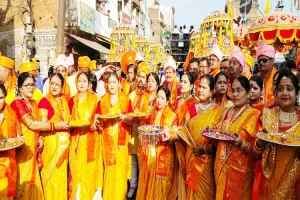 भगवान राम ने मां जानकी को पहनाई वरमाला, देवताओं ने की पुष्पवर्षा, गाजे-बाजे के साथ धूमधाम से निकली राम बारात