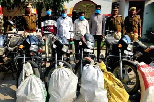 बिजनौर : दो अलग अलग स्थानों से चार बाइक चोर गिरफ्तार, छह बाइकें बरामद