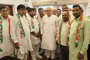 भाजपा, जजपा और इनेलो के करीब 50 पार्षद, सरपंच, नम्बरदार कांग्रेस में हुए शामिल 