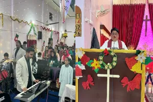  रामपुर : क्रिसमस पर गिरजाघरों में रही जिंगल बेल-जिंगल बेल की गूंज, सेंटा क्लॉज ने बच्चों को बांटे उपहार 