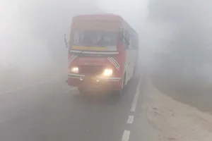 बाराबंकी: कोहरे की चपेट में आया पूरा जिला, रेंगते नजर आए वाहन, आलू किसान खुश