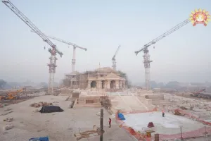 अयोध्या: ट्रस्ट ने एक बार फिर जारी कीं राममंदिर की भव्य तस्वीरें, मुख्य द्वार और सीढ़ियां बनकर हुईं तैयार