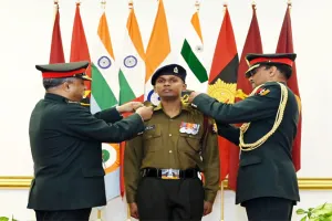 लखनऊ: छावनी में सेना चिकित्सा कोर के गैर तकनीकी अधिकारियों का कमीशनिंग समारोह आयोजित