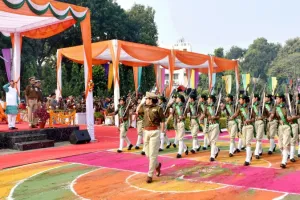 होमगार्ड स्थापना दिवस: रैतिक परेड में जवानों ने कारागार मंत्री धर्मवीर प्रजापति को दी सलामी