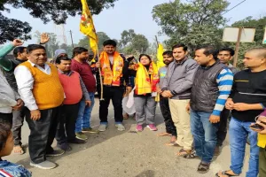 बहराइच: अयोध्या दर्शन के लिए रवाना हुए इंजीनियर दंपती, पयागपुर में हुआ जोरदार स्वागत