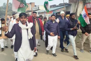 अयोध्या: भारत जोड़ो न्याय यात्रा के समर्थन में कार्यकर्ताओं ने निकाली पदयात्रा