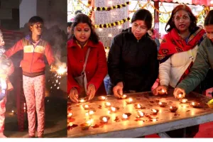 लखनऊ: रामलला के प्राण प्रतिष्ठा की खुशी में मनाई दिवाली, घरों-मंदिरों में जले दीप, फोड़े गए पटाखे