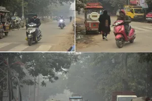 मुरादाबाद : घने कोहरे से दृश्यता 15 मीटर से कम, चार डिग्री पर न्यूनतम तापमान