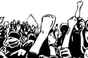 फिरोजाबाद : ग्राम विकास अधिकारी और सचिव ने ऑनलाइन हाजिरी का काली पट्टी बांधकर किया विरोध 