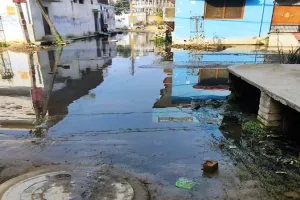 अयोध्या: यहां सुबह-शाम पानी आता है तो होता है जलभराव, हाल ITI के सामने आवास विकास कॉलोनी का