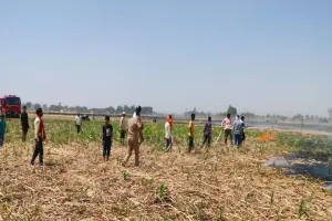 गोंडा में अग्नितांडव: जेवर, नकदी और घर गृहस्थी सहित 20 बीघा गेहूं की खड़ी फसल स्वाहा