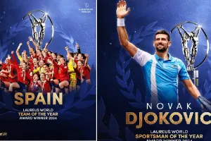 स्पेन की महिला फुटबॉल टीम को मिला Laureus Awards, नोवाक जोकोविच चुने गए साल के सर्वश्रेष्ठ खिलाड़ी 