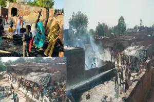 बाराबंकी: भीषण अग्निकांड में में लाखों की गृहस्थी स्वाहा, फायर ब्रिगेड की लापरवाही फिर पड़ी भारी