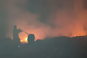 Kannauj News: कूड़ा निस्तारण प्लांट में लगी आग...24 घंटे बाद भी नहीं हुई शांत, दमकल टीम बुझाने का कर रही प्रयास