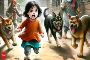 कुत्तों का आतंक:: सात साल की मासूम पर आवारा कुत्तों का हमला...मुंह और कंधे पर काटा टांग भी नोच डाली, लहूलुहान हालत में अस्पताल में भर्ती