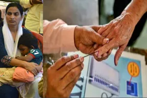 अयोध्या : भीषण गर्मी से परेशान रहे मतदानकर्मी, बच्चों के साथ मतदान कराने निकली महिलाएं