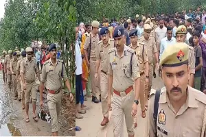 मुरादाबाद :  गन्ने के खेत में मिला बच्चे का शव, बुधवार दोपहर से था लापता...मौके पर पहुंचे DIG  