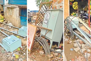 Kanpur: आंधी व बारिश में उखड़ कर गिरे केस्को के पैनल बॉक्स, करंट की चपेट में आने का डर, संकट में जान  