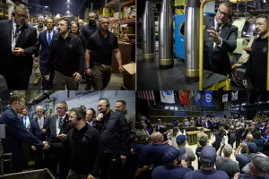 यूक्रेनी राष्ट्रपति वोलोदिमीर जेलेंस्की ने पेंसिल्वेनिया में गोला बारूद फैक्ट्री का किया दौरा 