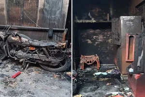 रामपुर : शार्ट सर्किट से दुकान और घर में लगी आग, लाखों का नुकसान...मचा हड़कंप