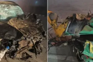 शादी करके लौट रहा था परिवार, कार और टैंपू के बीच टक्कर...दूल्हा-दुल्हन समेत सात लोगों की मौत