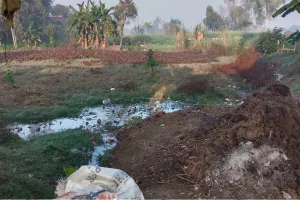 कासगंज: फिरोजपुर में गंदगी से पटा तालाब, ग्रामीणों को सता रहा संक्रामक रोगों का खतरा