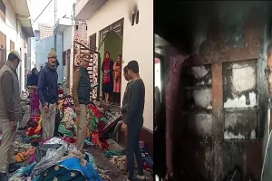 लखीमपुर खीरी: शार्ट सर्किट से मकान में लगी भीषण आग, लाखों का नुकसान
