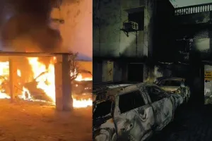 बहराइच: CHC के सामने खड़ी चार वाहनों में लगी आग, दमकल कर्मियों ने कड़ी मशक्कत के बाद पाया काबू 